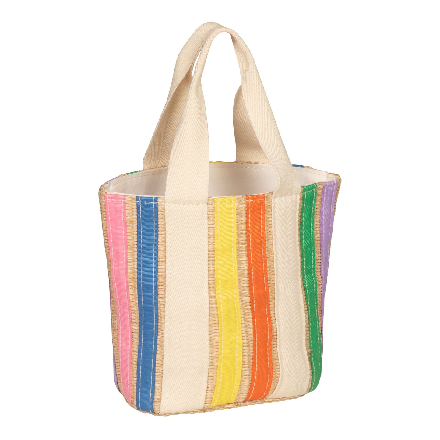 Rainbow Ribbon Basket Bright