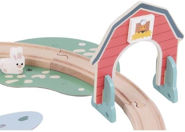 Set de Tren Granja de Madera