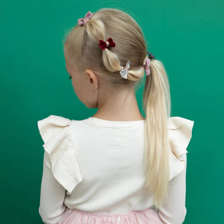 Christmas velvet bow clips