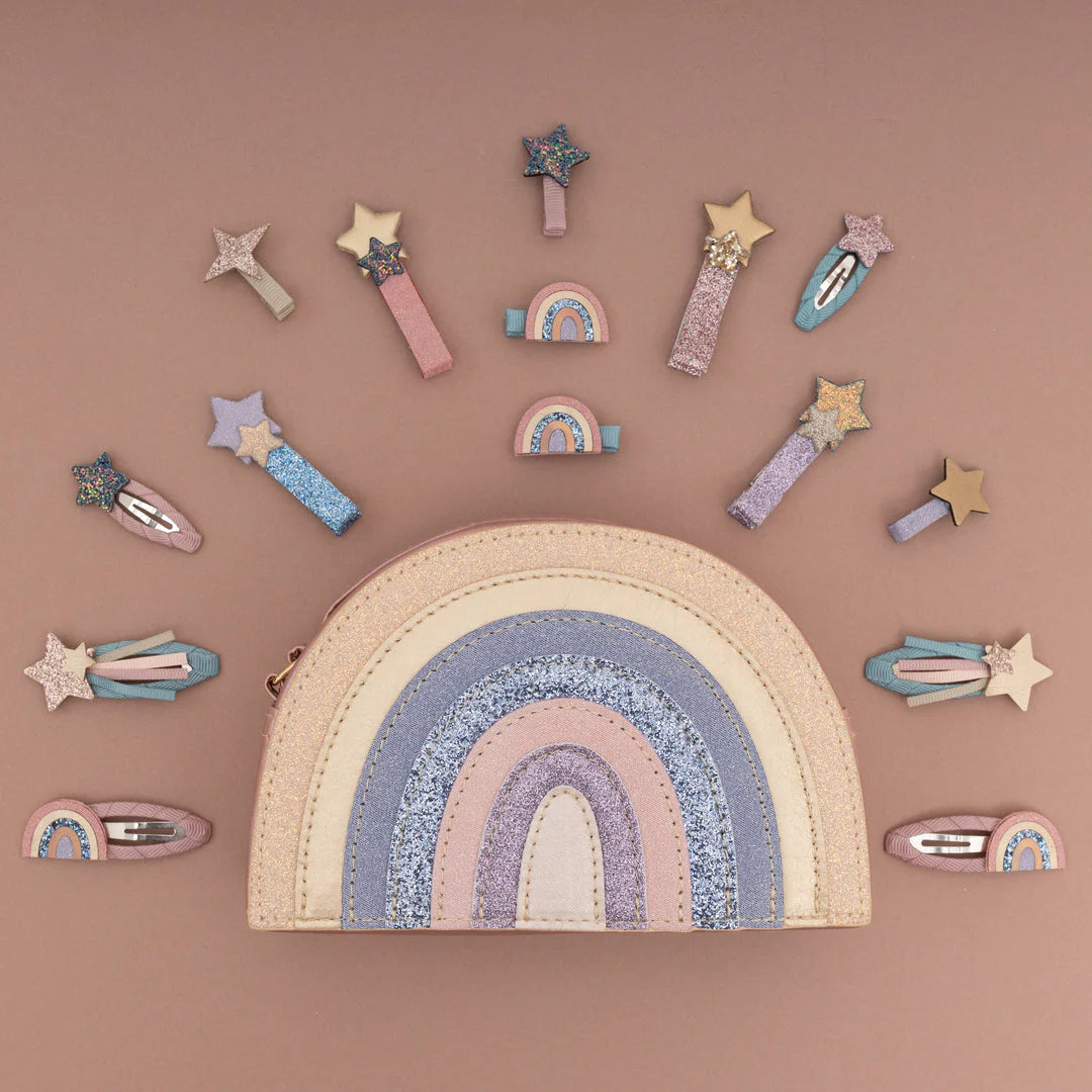 Over the rainbow mini clips Pastel