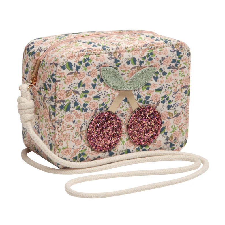 Floral Cherries Bag Pink