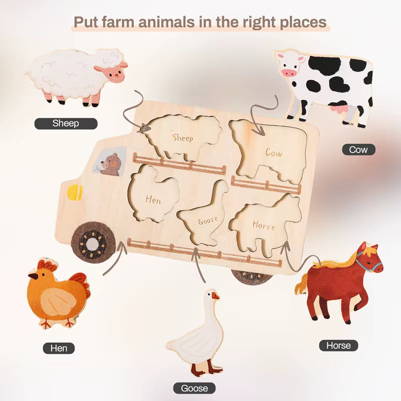 Rompecabezas Montessori de Madera