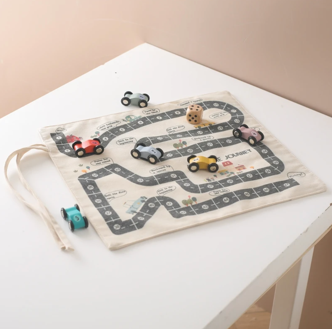 Pista de carro en tela