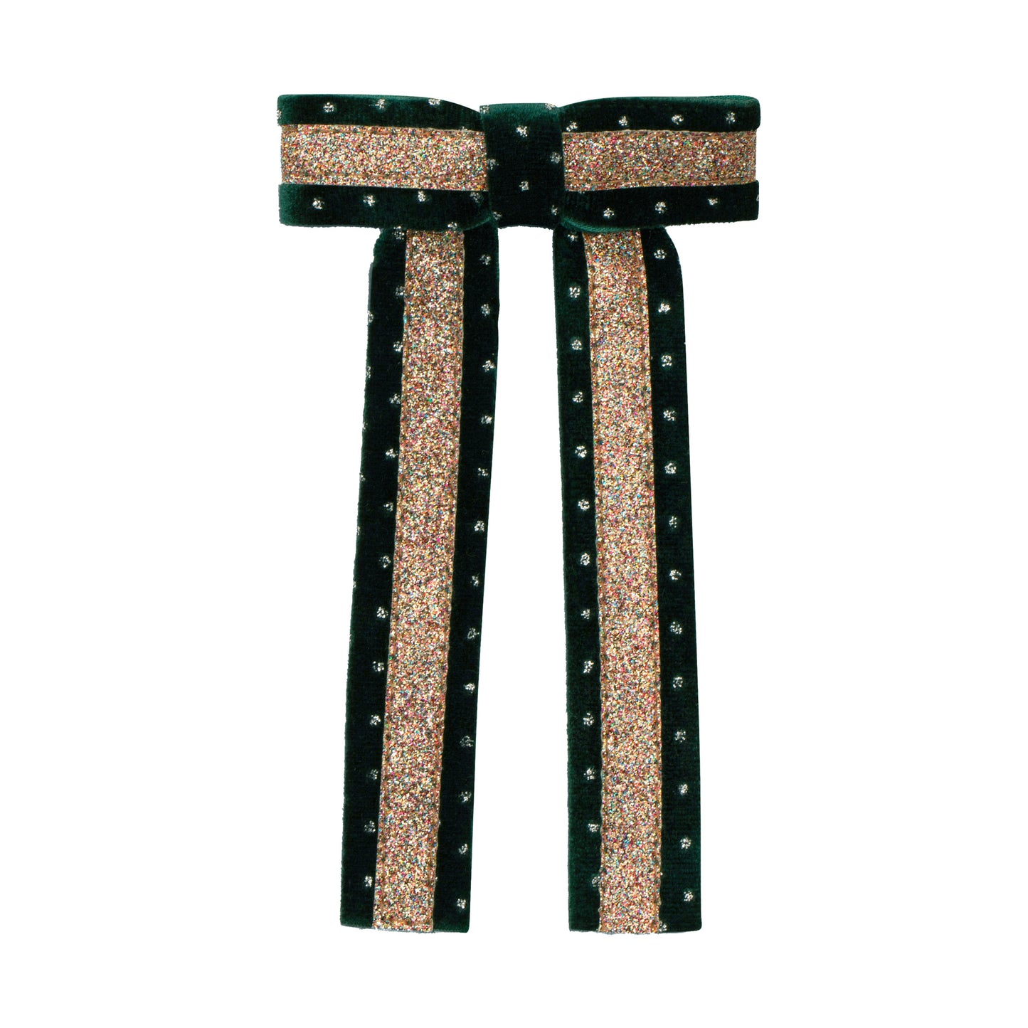Circus glitter bow - green