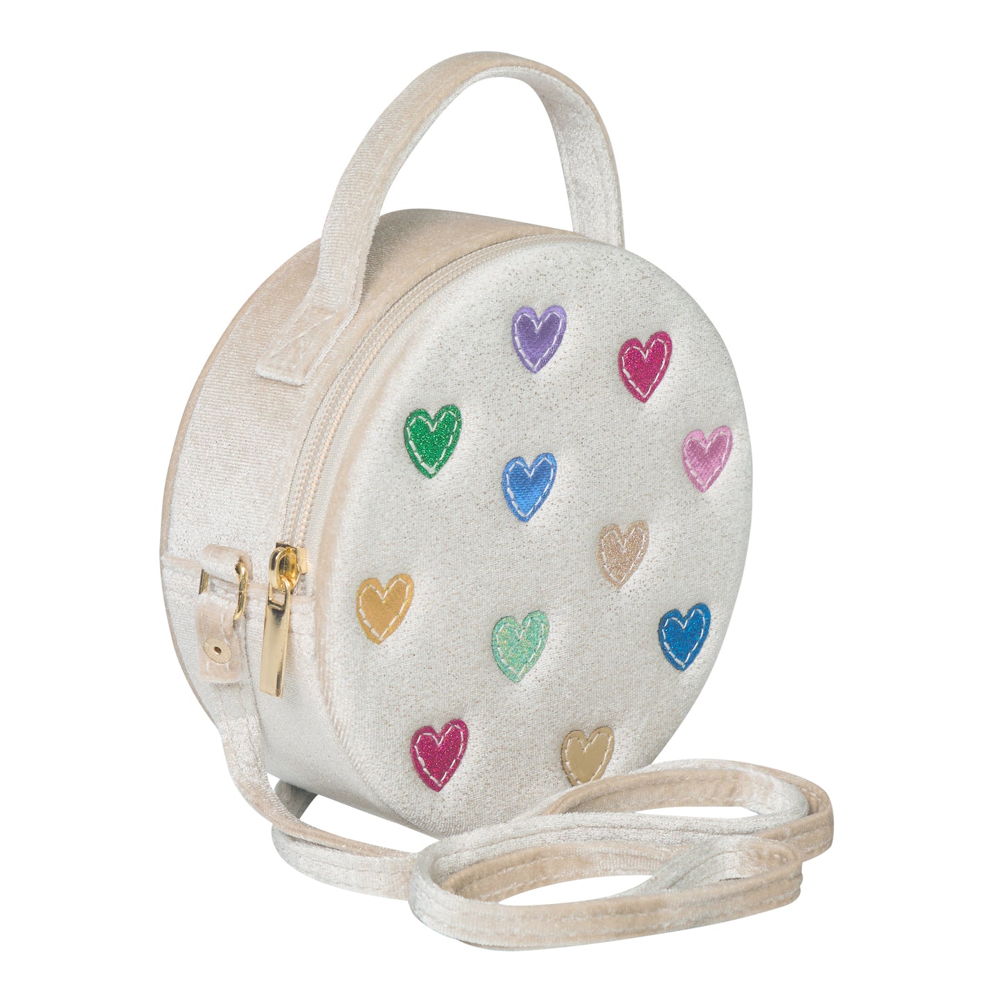 Jazzy hearts velvet bag