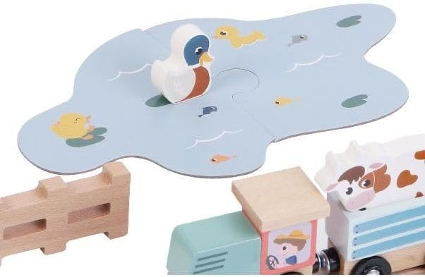 Set de Tren Granja de Madera