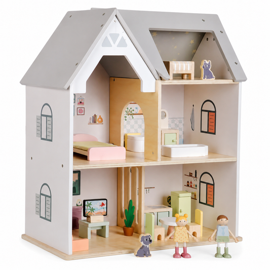 Casa de muñecas de madera
