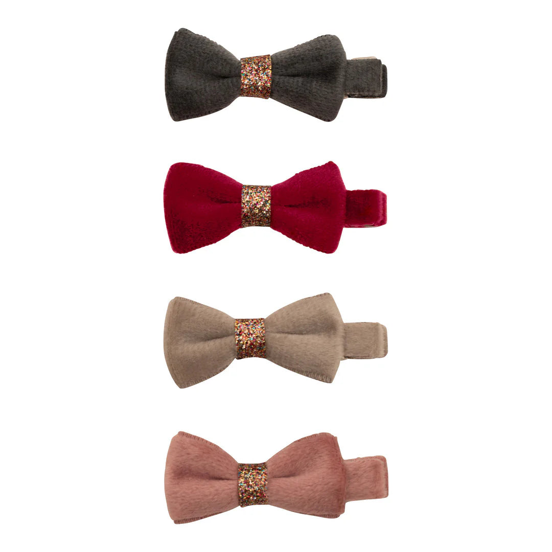 Christmas velvet bow clips