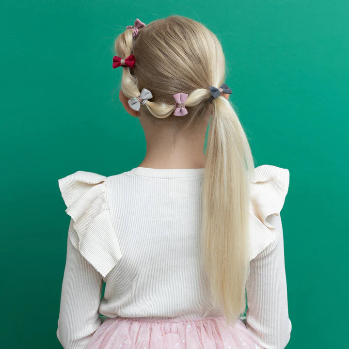 Christmas velvet bow clips