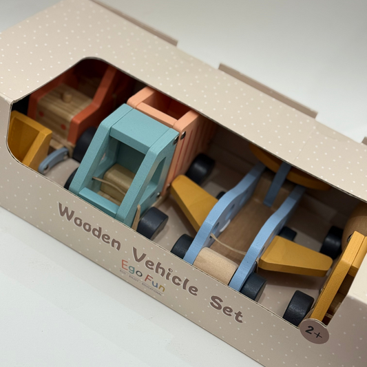 Set de Vehículos de Madera