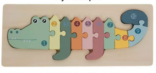 Rompecabezas de Conteo Cocodrilo