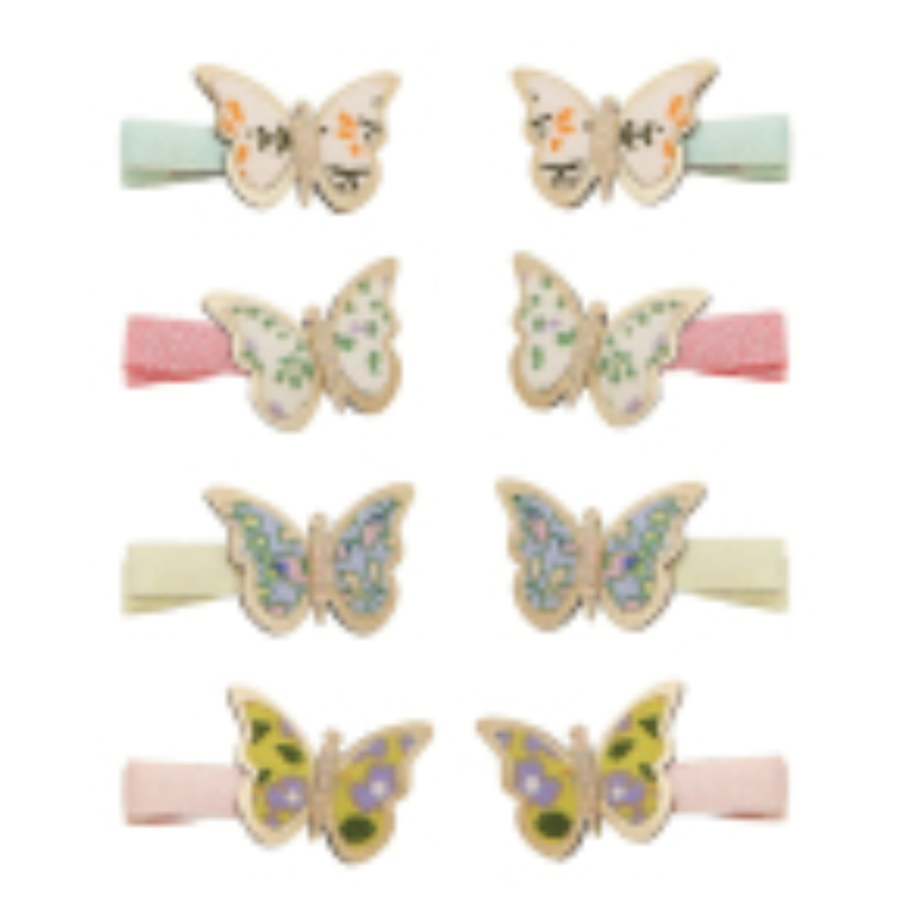 FLORAL BUTTERFLY MINI CLIPS