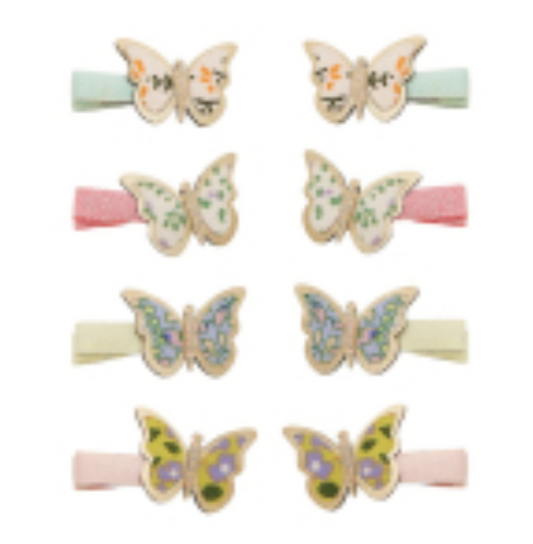 FLORAL BUTTERFLY MINI CLIPS